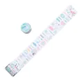 Niedliches Washi Tape mit Tierstickern, koreanischen Phrasen und Doodle-Motiven in Mint - Breite 50mm * Länge 2m / Matcha-Grün