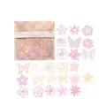 Deko-Papierset mit 50 pastellfarbenen Blumen- und Schmetterlings-Ausschnitten - Blühende Träume