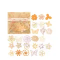 Blumen und Schmetterling Hohlsticker Set für DIY Bastelarbeiten 50 Stück Packung - Blumiger Garten