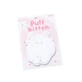 Schattige katvormige memo-notities in wit en roze voor journaling en decoratie - Pofkatje