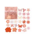 Pack de 50 pièces de papier rétro avec fleurs et papillons pour décoration DIY scrapbooking - Murmures de fleurs