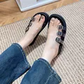 Women's platform Birkenstock sandals featuring three clear PVC straps with silver buckles - EU 35 / Black