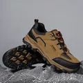 Zapatillas de senderismo en ante marrón y negro con suela de goma resistente - 36 / Marrón
