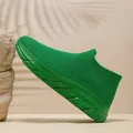 Baskets chaussettes en tricot respirant vert vif sans lacets pour un confort optimal - 36 / Vert Herbe