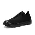 All-black breathable mesh hiking sneaker with thick rubber sole and anti-collision toe - EU 36 / All Black