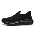 Zwarte instapsneakers van ademend mesh met lichtgewicht zool voor heren en dames - EU 36 / Zwart