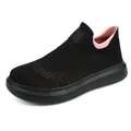 Chaussures de course légères en tricot noir pour femmes avec doublure rose - EU 36 / Noir rose