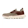 Lightweight brown brogue sneakers with breathable mesh and thick soft white soles - EU 39 / Brown