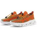 Sandales de sport d'extérieur orange vif avec semelle à amorti creux et mesh aéré - 36 / Rouge Orangé