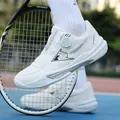 White tennis shoes for men and women featuring a quick-lace swivel buckle system - 36 / Grayish White
