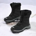 Damen Schneestiefel in Schwarz mit dickem Kunstfellfutter und rutschfesten Gummisohlen - EU 35 / Schwarz