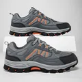Zapatillas de senderismo gris oscuro con detalles naranjas y malla transpirable exterior - 39 / Gris oscuro