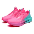Fashionable mesh running shoes with pink and blue gradient design and thick soles - 36 / Aurora S Green
