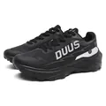 Zapatilla de senderismo para hombre en negro y blanco con suela gruesa acolchada - Todo Negro