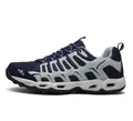 Ademende marineblauwe outdoor wandelschoenen met drainagegaten en demping - Donkerblauw