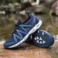 Dark blue outdoor wading shoes with breathable mesh upper and quick-lace bungee system - EU 39 / Dark Blue