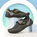 Black and yellow breathable quick-dry water shoes for outdoor beach sports and wading - 25 / Black