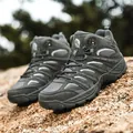 Dark grey outdoor hiking boots in suede and mesh with high-top ankle support - EU 40 / Gray