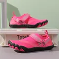 Pink and black breathable outdoor water shoes for kids with convenient velcro straps - EU 26 / Rose Red
