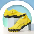 Yellow breathable water shoes with anti-slip rubber sole and velcro closure - 25 / Yellow