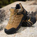 Deep sand outdoor hiking boots with anti-slip rubber soles on rocky terrain - EU 39 / Khaki