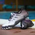 Purple gradient barefoot water shoes with quick-adjust elastic buckle and non-slip rubber sole - EU 28 / Black Gradient
