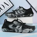 Scarpe da wading nere con supporto ondulato grigio e suola mimetica antiscivolo - 35 / Nero