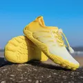 Bright yellow quick-dry barefoot water shoes with non-slip rubber soles for beach outdoor - EU 28 / Yellow Gradient