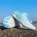 Sky blue quick-dry water shoes for kids with breathable mesh and anti-slip rubber soles - EU 28 / Translucent Blue Cat Eye Metal Decor