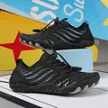 Kids black water shoes with blue wave patterns and non-slip rubber soles for outdoor - 26 / Black