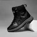 Women's black high-top outdoor sports sneakers with fleece lining and non-slip sole - 37 / Black