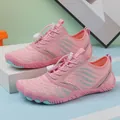 Pink quick-dry water shoes with breathable mesh and adjustable elastic drawstrings - EU 35 / Pink