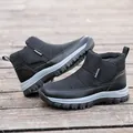 Waterproof black winter snow boots with warm lining and non-slip rubber outsoles - EU 35 / Black