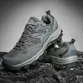 Hiking shoes in grey breathable mesh with durable non-slip rubber soles for outdoor trekking - EU 39 / Gray