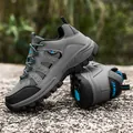Chaussures de randonnée gris foncé avec détails bleus et semelle en caoutchouc robuste - 36 / Gris Lune Clair