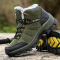 Wanderschuhe für Herren in Olivgrün mit warmem Fleecefutter und rutschfester Sohle - EU 36 / Armeegrün