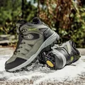 Army green high-top outdoor winter boots with thick warm fleece lining and rubber soles - EU 36 / Green