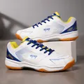 Weiße und blaue Badminton-Schuhe mit rutschfester Gummisohle für das Profitraining - 36 / Weißblau