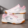 Professionelle Badminton-Schuhe für Damen in Weiß und Rosa mit rutschfester Gummisohle - 36 / Weiß Rosa