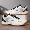 Weiß-schwarzer Badminton-Profi-Schuh mit Gummisohle und Sport S20W Logo-Detail - 36 / Weißschwarz