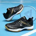 Professional black and gold badminton shoes with non-slip gum rubber sole for indoor sports - 36 / Black & Gold