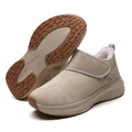Beige floral snow boots with warm fleece lining and non-slip rubber soles for women - EU 36 / Apricot