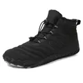 Winter waterproof thermal snow boots with drawstring closure and anti-slip rubber sole - EU 36 / Black