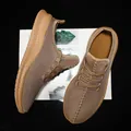 Ademende heren mesh sneaker in kaki bruin met een dikke antislip rubberen zool - EU 39 / Bruin
