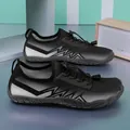 Quick-dry black and grey barefoot water shoes with non-slip rubber soles and quick-lace - EU 35 / Black