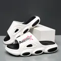 Chanclas de plataforma transpirables para hombre en blanco y negro con estrella - 40-41 / Blanco Negro