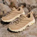 Khaki outdoor wandelschoenen voor heren met mesh materiaal en robuuste rubberen zool - EU 36 / Khaki