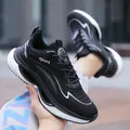 Lichte zwart-witte ademende mesh hardloopschoenen met dempende zool - EU 36 / Zwart