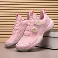 Pink badminton shoes for women with dual knob lacing system and breathable mesh - EU 36 / Nebula Pink