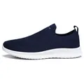 Baskets à enfiler bleu marine respirantes avec semelle blanche légère pour la marche - 35 / Bleu foncé